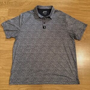 Bogey Bros Golf Co Performance Golf Polo Shirt Mens XXL White/Black Hidden Words